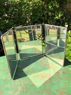 Vintage 3-luik spiegel kappersspiegel, Ophalen, Rechthoekig, Minder dan 50 cm