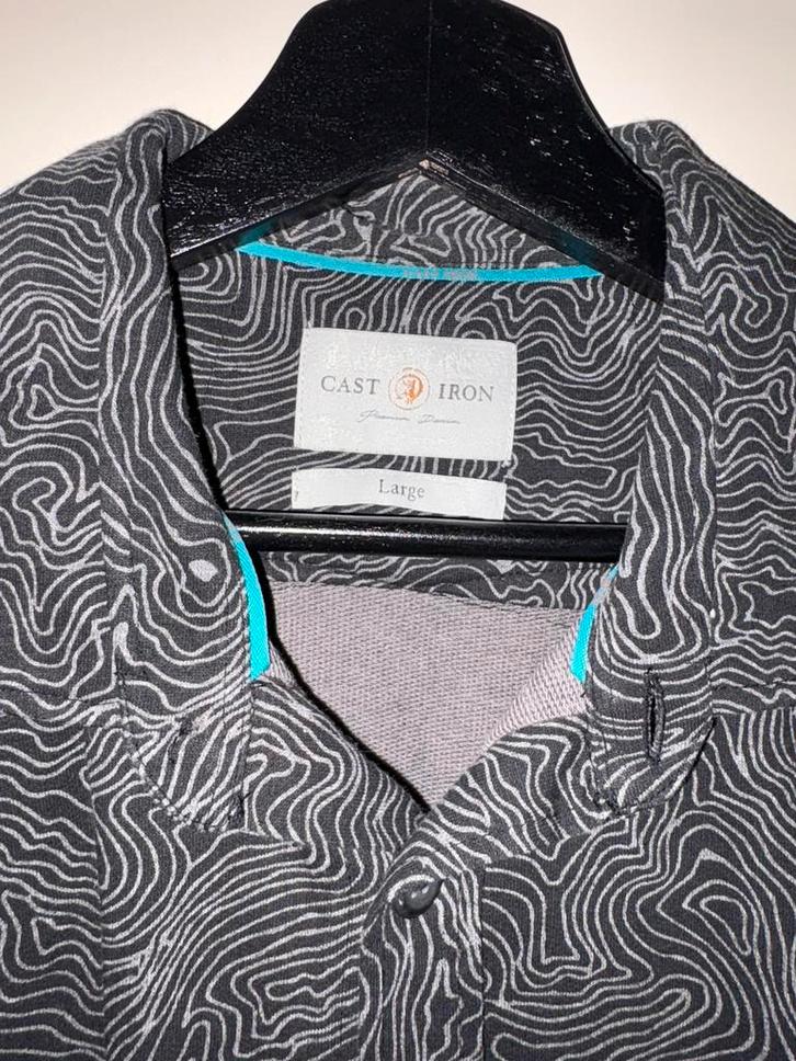 Prachtig overhemd, Cast Iron, L, Kleding | Heren, Overhemden, Zo goed als nieuw, Halswijdte 39/40 (M), Zwart, Ophalen of Verzenden