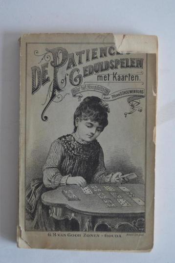 Boekje; De patience's geduldspelen met kaarten. Uit ca 1900.