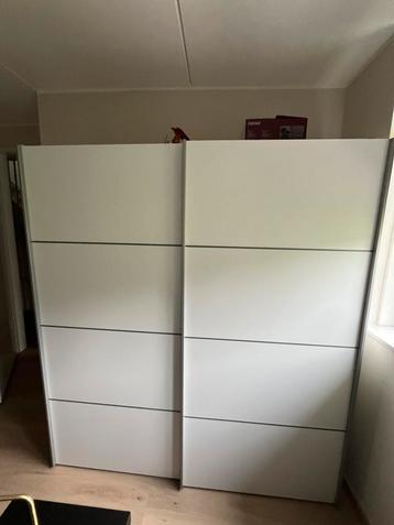 Schuifdeurkast Verona - wit - 200x182x64 cm