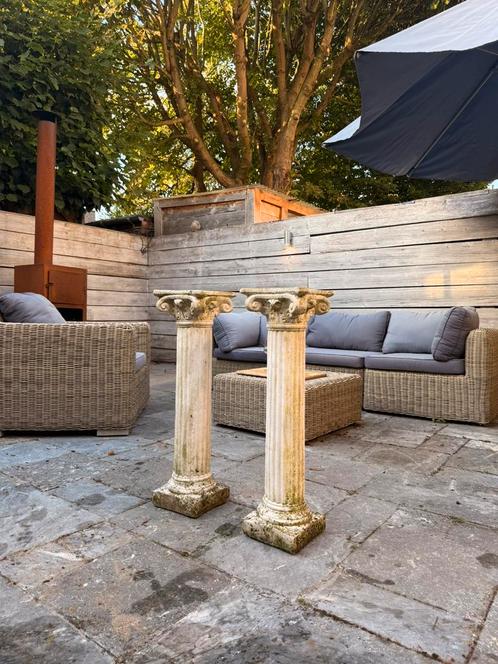2 klassieke decoratieve zuilen – tuindecoratie, Huis en Inrichting, Woonaccessoires | Zuilen en Pilaren, Gebruikt, Ophalen