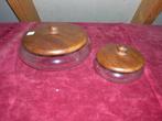 Vintage glazen voorwerpen, o.a. fruittest, koek/bonbondoos, Antiek en Kunst, Antiek | Servies los, Ophalen of Verzenden