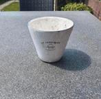 Leuk wit bloempotje, Tuin en Terras, Bloempotten, Ophalen, Rond, Zo goed als nieuw, Minder dan 25 cm