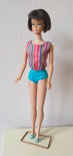 Vintage Barbie pip AG brunette met originele outfit, Gebruikt, Ophalen of Verzenden, Pop