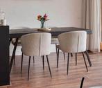 4 eetkamerstoelen, Huis en Inrichting, Stoelen, Ophalen, Zo goed als nieuw, Vier, Bouclé