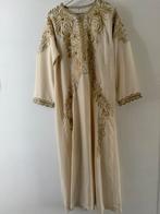 Marokkaanse kandoura handgemaakt jurk voor henna beige/nude, Overige typen, Verzenden, Beige, Maat 42/44 (L)