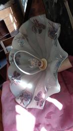 lamp hanglamp keukenlamp glas vintage wit blauw, Ophalen of Verzenden, Glas, Minder dan 50 cm