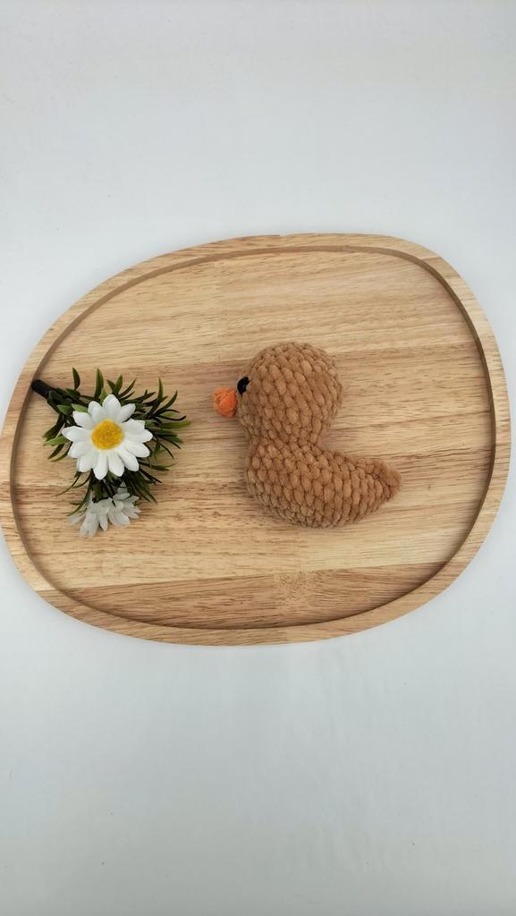 Gloednieuw gehaakt superzacht knuffel eendje bruin, Kinderen en Baby's, Speelgoed | Knuffels en Pluche, Nieuw, Overige typen, Verzenden