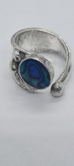 Zilveren 925 Vintage Ring - Maat 18, Gebruikt, Ophalen of Verzenden, 17 tot 18, Met edelsteen