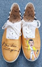 Handbeschilderde Sneakers - Freddy Mercury Queen mt 42, Verzenden, Wit, Sneakers of Gympen, Zo goed als nieuw