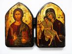 2 Luik Icoon Christus Pantocrator en Maria en Jezus Panagia, Ophalen of Verzenden