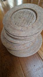 Mooie rieten onderborden - 6 stuks, Ophalen of Verzenden, Zo goed als nieuw, Bord