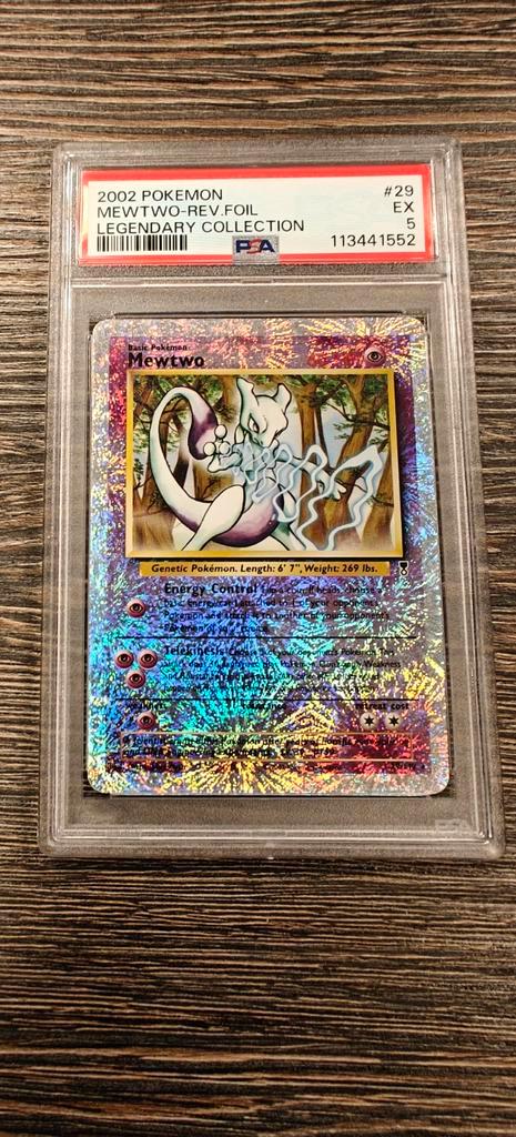 Mewtwo Legendary Collection Reverse Holo PSA 5, Hobby en Vrije tijd, Verzamelkaartspellen | Pokémon, Ophalen of Verzenden