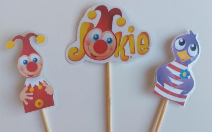 Jokie en Jet traktatie prikker, Hobby en Vrije tijd, Feestartikelen, Nieuw, Versiering, Verjaardag, Ophalen of Verzenden