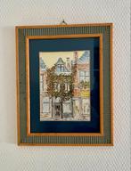 Pentekening Leiden Lange Mare 2000, gesigneerd, Ophalen of Verzenden