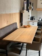 Eiken Eettafel met Stalen Spinpoot 260x103, Huis en Inrichting, Tafels | Eettafels, Ophalen, 100 tot 150 cm, Eikenhout, 200 cm of meer