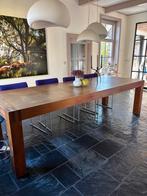 Lange eikenhouten Linteloo VNU tafel, Ophalen, Gebruikt, 100 tot 150 cm, Eikenhout