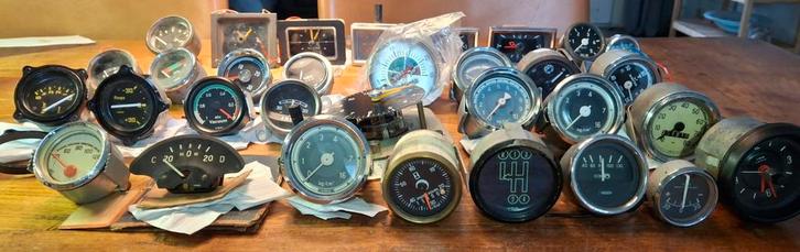 Oldtimer Instrumenten: Klokjes, Meters, VDO, Smiths, Auto-onderdelen, Dashboard en Schakelaars, Ford, Jeep, Mercedes-Benz, Mini