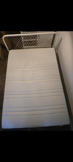 Ikea Bed 140x200, incl. matras & lattenbodem, Ophalen, Wit, Tweepersoons, 140 cm