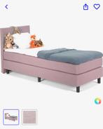 Roze Eenpersoonsbed met Hoofdbord, Ophalen, Gebruikt, 90 cm, 200 cm