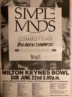 Paginagrote A3 advertentie SIMPLE MINDS Milton Keynes tour, Verzenden