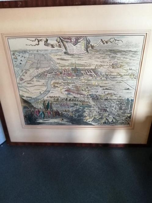 OUDJE! HET BELEG VAN HAARLEM MOOIE STAAT 50X44 CM, Antiek en Kunst, Kunst | Etsen en Gravures, Ophalen of Verzenden
