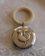 Antiek zilveren Rammelaar Haan met bijtring, Ophalen of Verzenden, Zilver