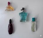 Set van 4 vintage miniatuur parfums testers, Ophalen of Verzenden, Gebruikt, Miniatuur