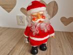 Zeer Mooie Vintage Kerstman met bel en rood wit fluweel pak, Verzenden, Gebruikt