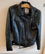 Donkerblauw leren jack Yaya, maat 42, Blauw, Maat 42/44 (L), Ophalen of Verzenden, Yaya
