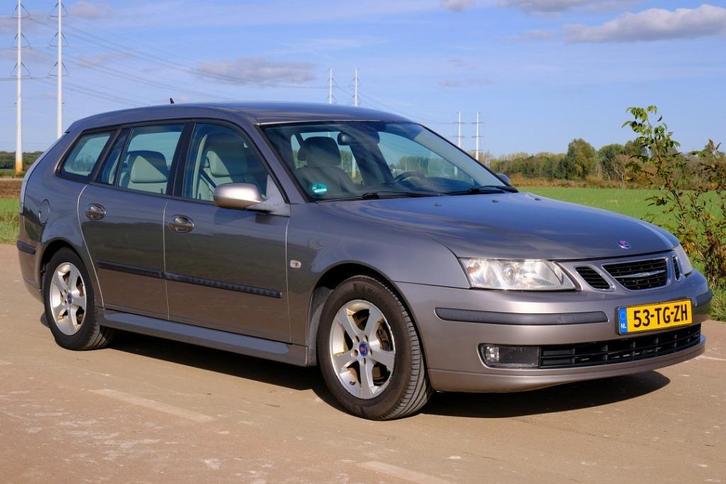 Saab 9-3 1.8 T Sport Estate 2006 Grijs, Auto's, Saab, Particulier, Saab 9-3, ABS, Airbags, Airconditioning, Centrale vergrendeling