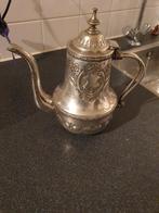 Verzilverde Marokaanse Theepot (Met Merk) zeer uniek!, Antiek en Kunst, Ophalen of Verzenden, Zilver