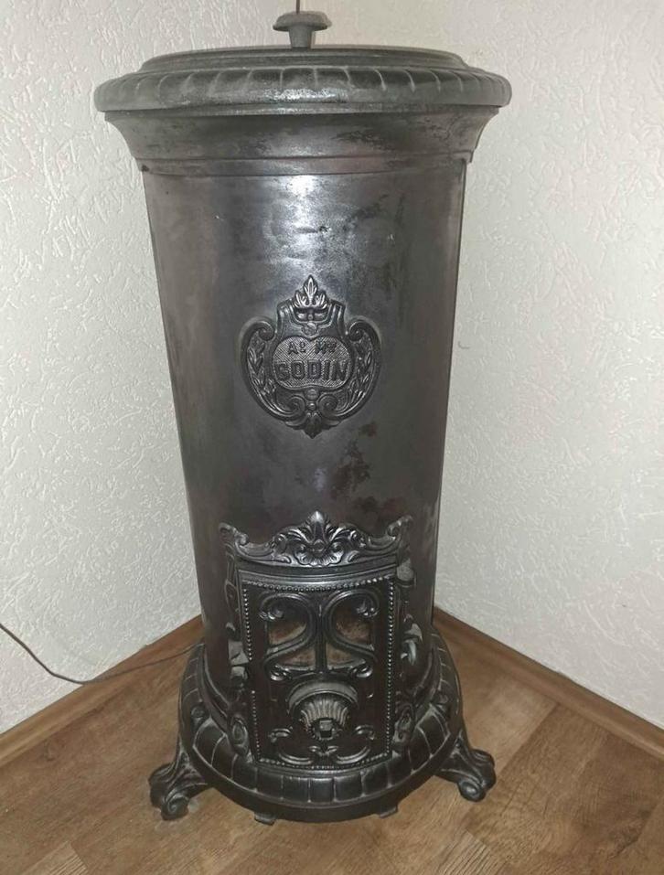 Godin Antieke Houtkachel - Perfecte Staat, Huis en Inrichting, Kachels, Zo goed als nieuw, Vrijstaand, Houtkachel, Hout, Ophalen