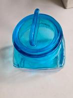 Grote blauwe glazen (snoep)pot, Ophalen of Verzenden, Zo goed als nieuw, Overige typen