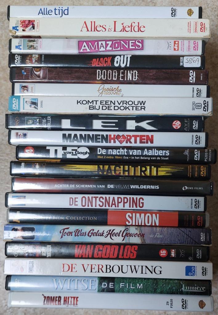 19 Nederlandse speelfilms op dvd (samen), Cd's en Dvd's, Dvd's | Nederlandstalig, Gebruikt, Film, Alle leeftijden, Ophalen of Verzenden