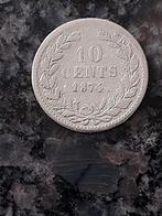 10 cent 1874 ,zie foto's, Zilver, 10 cent, Ophalen of Verzenden, Koning Willem III
