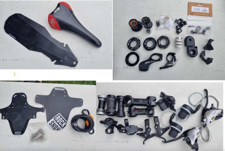 Opruiming fietsonderdelen, Fietsen en Brommers, Fietsonderdelen, Gebruikt, Algemeen, Overige typen, Verzenden