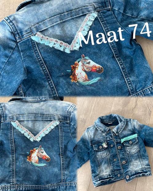 Spijkerjasje meisjes spijkerjas dames gepimpt ibiza style, Kinderen en Baby's, Babykleding | Overige, Ophalen of Verzenden