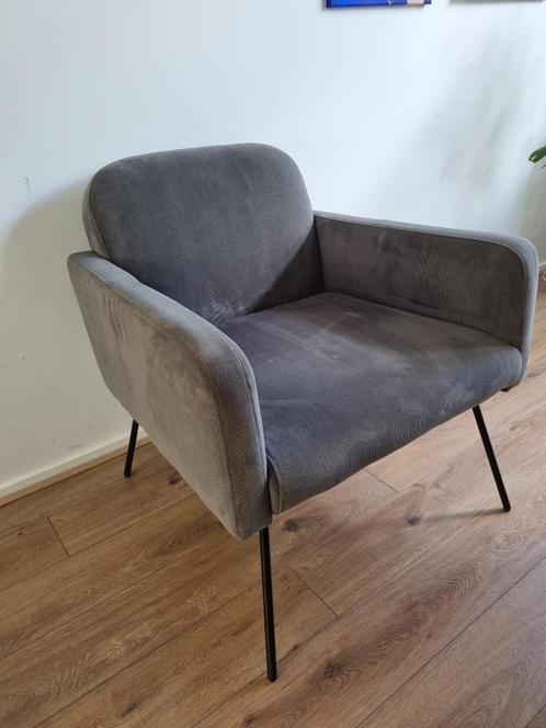 Design stoel grijs, Huis en Inrichting, Stoelen, Zo goed als nieuw, Eén, Stof, Grijs, Ophalen