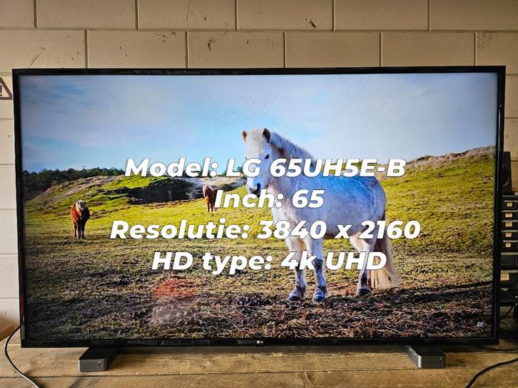 LG 65UL3E‑B – 65" 4K UHD, Audio, Tv en Foto, Televisies, Refurbished, LCD, 100 cm of meer, 4k (UHD), LG, 50 Hz, Ophalen