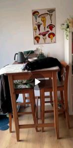 Bartafel met 4 krukken ikea, Ophalen, Gebruikt, Inclusief barstoelen