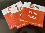 2 startbewijzen voor de Damloop by Night te koop!, Tickets en Kaartjes, Drie personen of meer