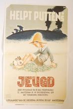 Affiche Steun de jeugd van Putten | Heruitgave 1994, Verzamelen, Militaria | Tweede Wereldoorlog, Zo goed als nieuw, Verzenden