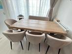 Boomstamhout eettafel kruispoot 180CM, Huis en Inrichting, Tafels | Eettafels, Ophalen, 50 tot 100 cm, Zo goed als nieuw, Vijf personen of meer