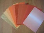 10 vellen apart karton A5 oranje tinten, Ophalen of Verzenden, Nieuw, Overige thema's, Blanco kaart of Basiskaart