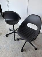 IKEA Bureaustoel Draaibaar + Zitkussen 2 stuks, Ophalen, Gebruikt, Grijs, Bureaustoel