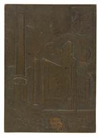 PLAQUETTE 1932 Chris van der Hoef : Krachtcentrale P.E.N., Verzenden, Brons, Nederland