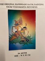 Handgemaakte batik doek schilderij uit Indonesië, Antiek en Kunst, Ophalen of Verzenden