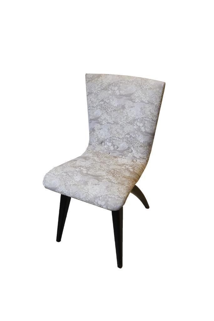 Prachtige Vintage Stoel — C.J. van Os Culemborg 1950-1960, Huis en Inrichting, Stoelen, Gebruikt, Eén, Hout, Stof, Bruin, Ophalen