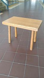 vintage eiken brutalist bijzettafel brutalisme jaren 50,60, Ophalen of Verzenden